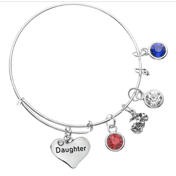 Marine Daughter Charm Bangle Bracelet - Picture 1 of 2